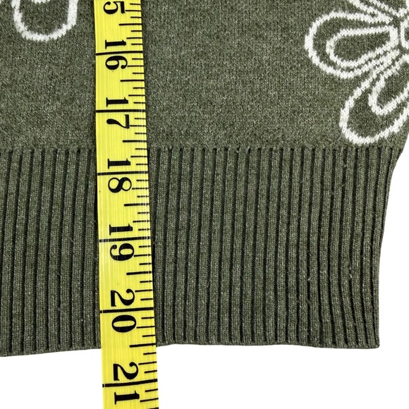 No Boundaries Women's Green Floral Knit V Neck Button-Up‎ Cardigan Y2K Boho Soft - Picture 7 of 10